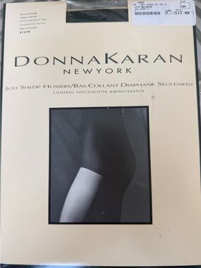Donna Karan Black Just Sheer® Control Top Hosiery Size Small Petite